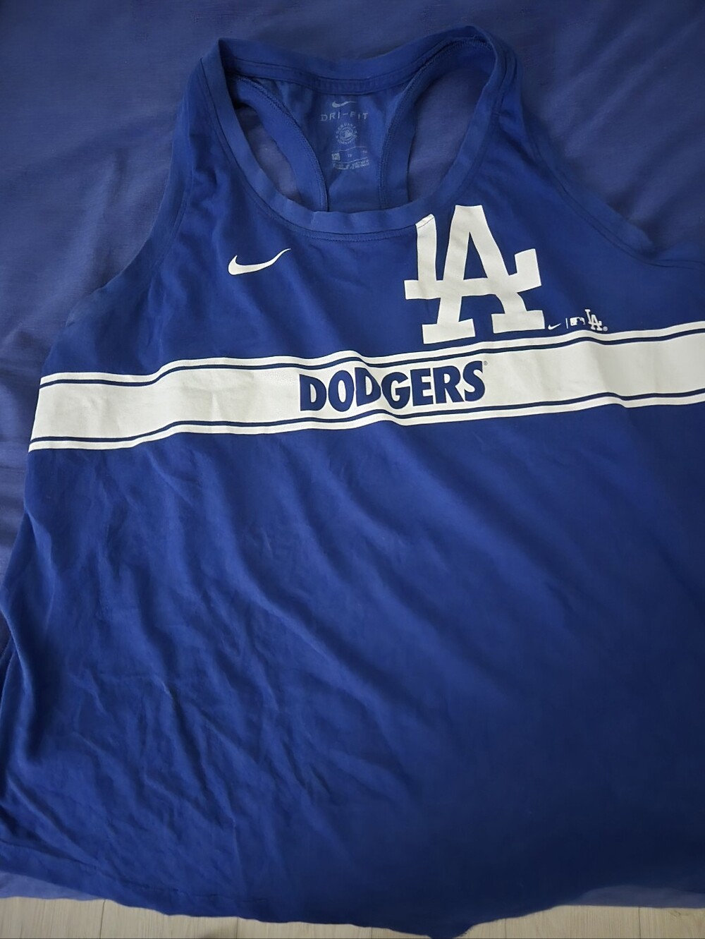 Nike Dodgers Royal Blue & White Dri-FIT Tank